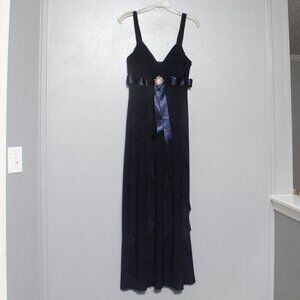 Xscape navy blue formal maxi dress